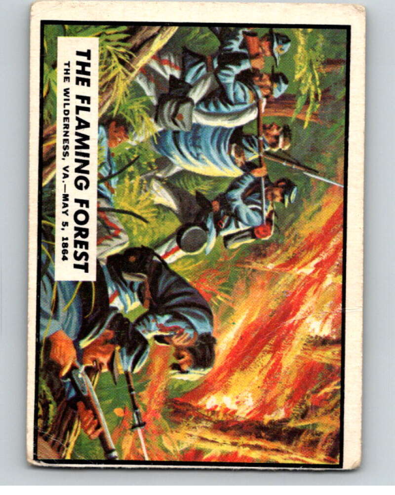 1962 Topps Civil War News #61 The Flaming Forest V74139 Image 1