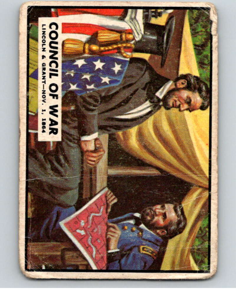 1962 Topps Civil War News #79 Council of War V74141 Image 1