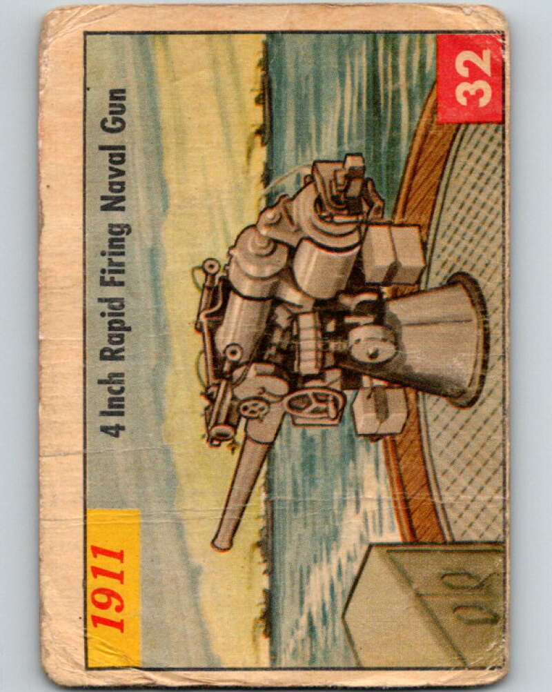 1953 Guns and Pistols #32 4 Inch Rapid Firing Naval Gun V74147 Image 1