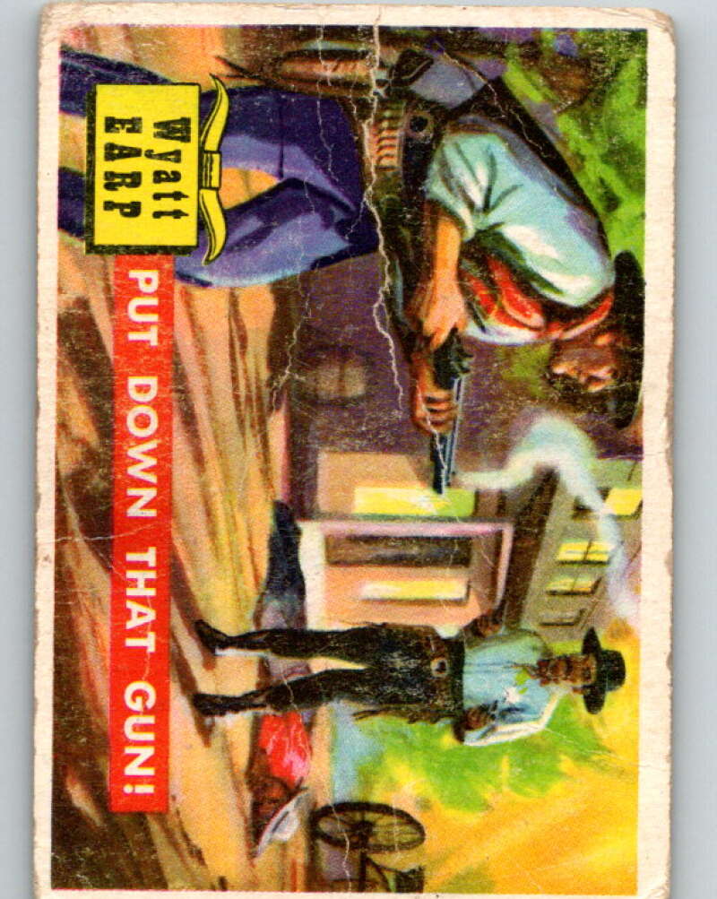 1956 Topps Round Up R712-3 #32 Put Down that Gun V74181 Image 1