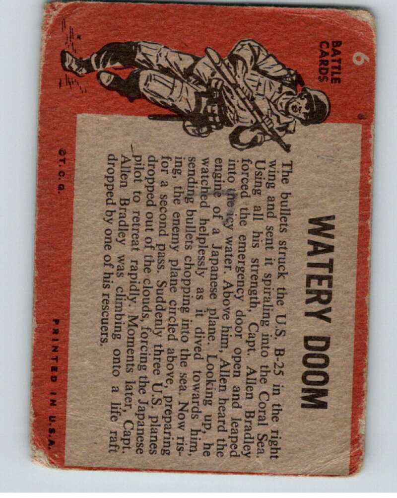 1965 Topps Battle #6 Watery Doom V74186 Image 2
