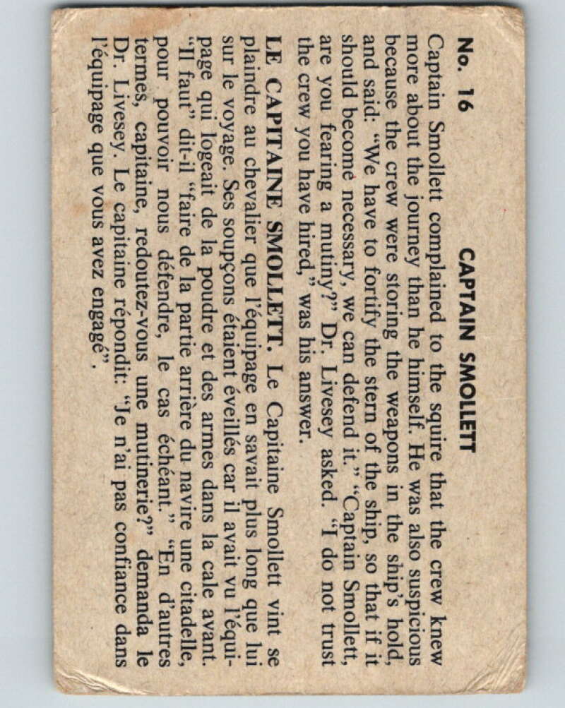 1960 Treasure Island Canadian #16 Captain Smollet complained to squire V74205 Image 2