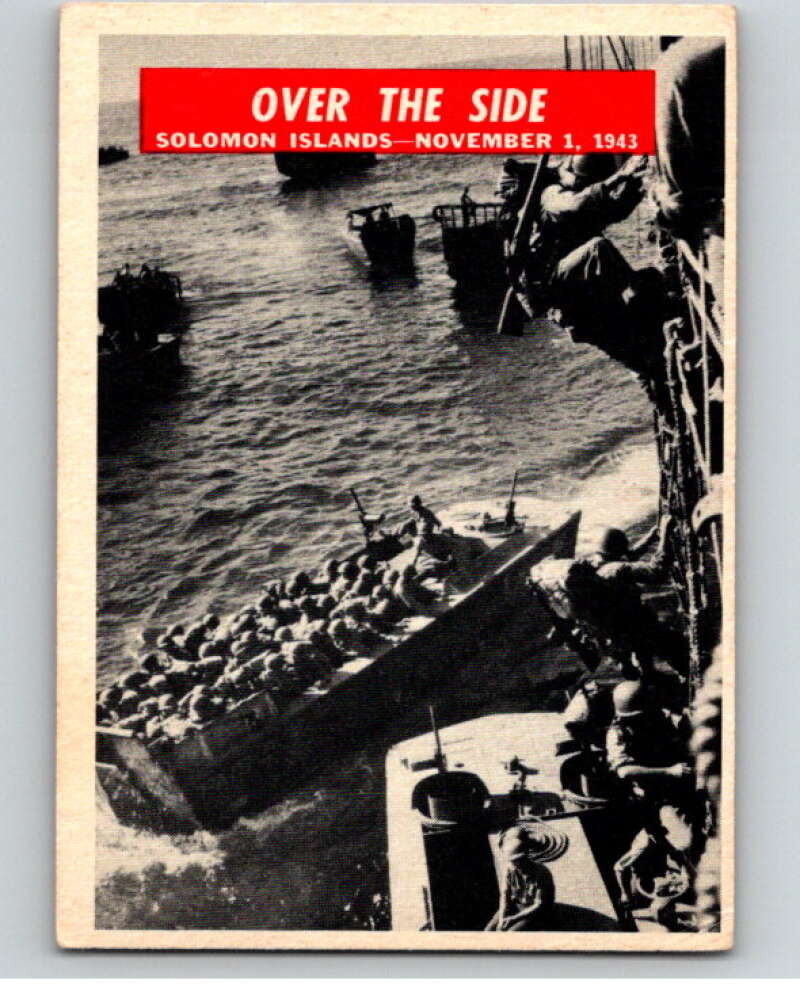 1965 Philadelphia Gum War Bulletin #28 Over The Side V74226 Image 1