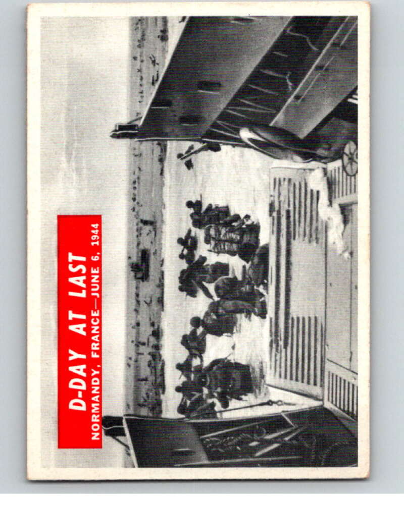 1965 Philadelphia Gum War Bulletin #41 D-Day At Last V74231 Image 1