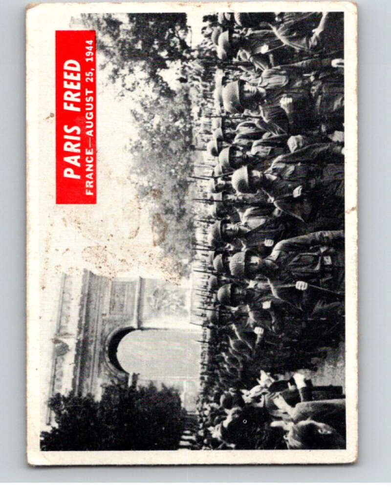 1965 Philadelphia Gum War Bulletin #50 Paris Freed V74237 Image 1