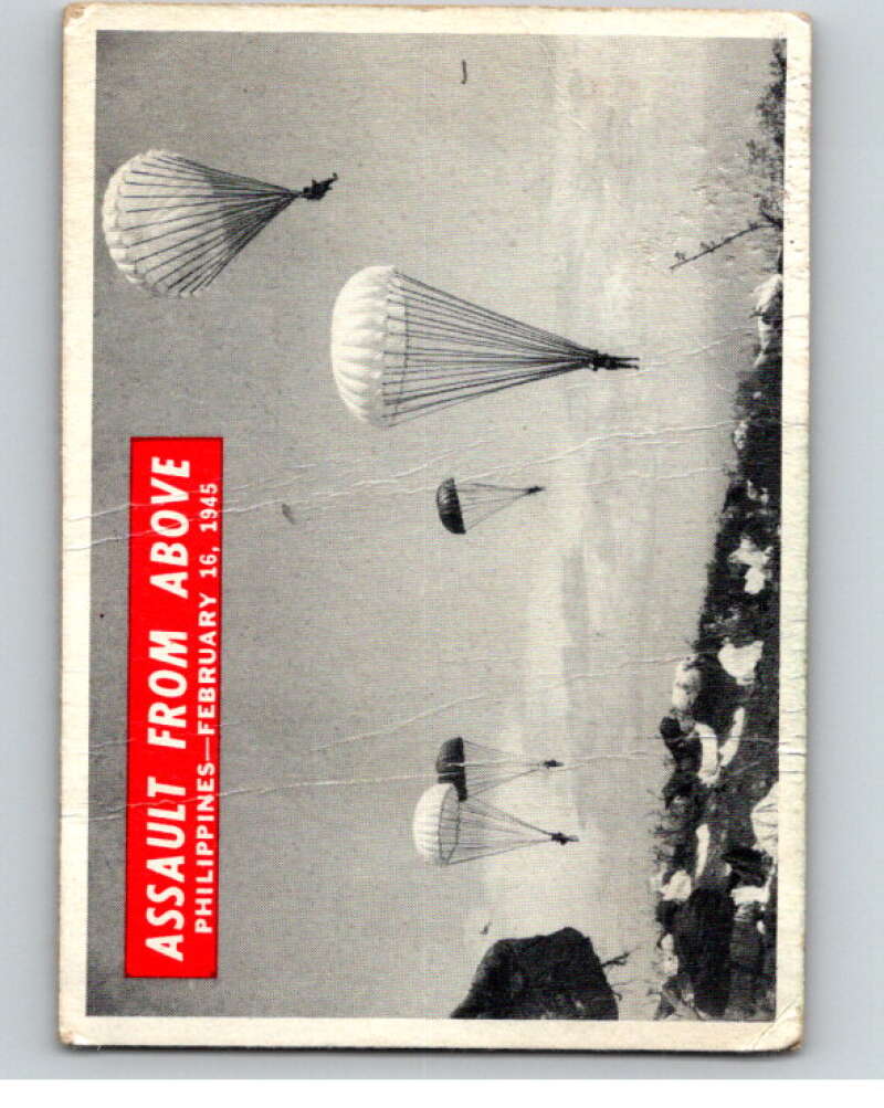 1965 Philadelphia Gum War Bulletin #61 Assault From Above V74238 Image 1