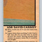 1971 Partridge Family Series A OPC #44A Unwanted Visitor V74511 Image 2