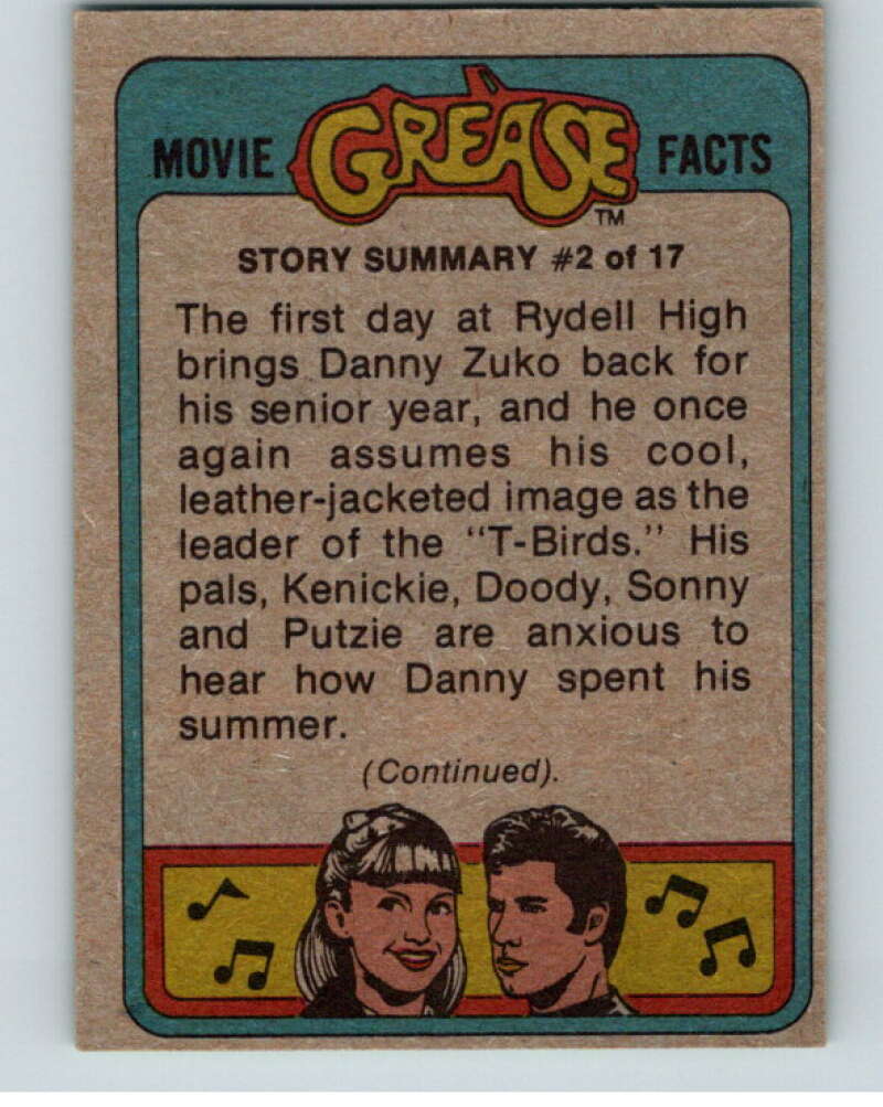 1978 Topps Grease #120 Dynamite Sandy! V74606 Image 2