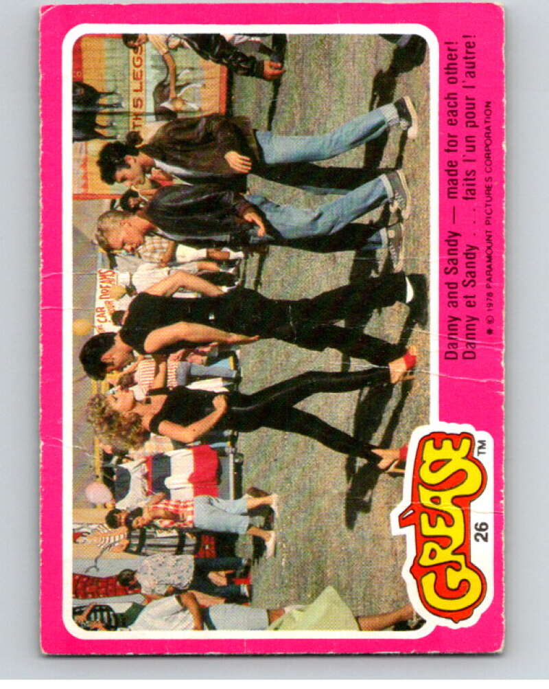1978 Grease OPC #26 Danny and Sandy - made for each other! V74662 Image 1