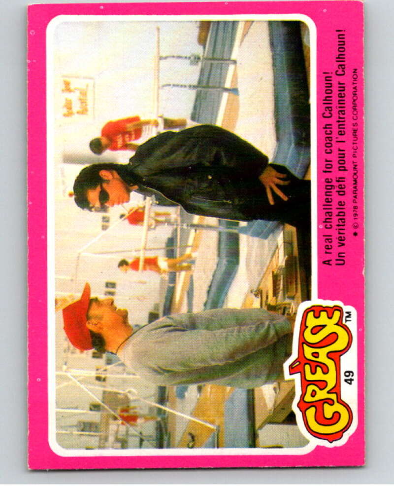 1978 Grease OPC #49 A real challenge for Coach Calhoun! V74700 Image 1