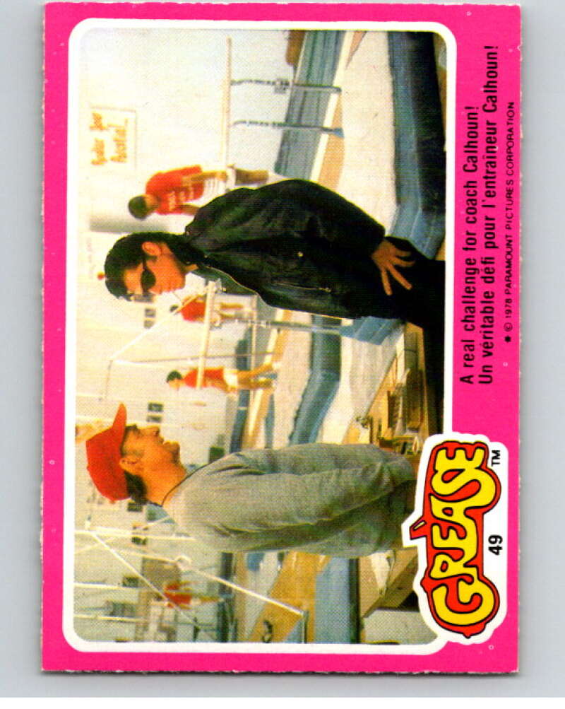 1978 Grease OPC #49 A real challenge for Coach Calhoun! V74702 Image 1