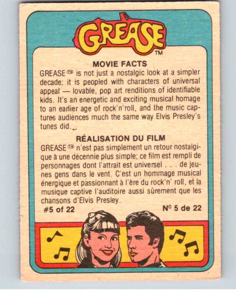 1978 Grease OPC #61 Thunderbirds are go!! V74716 Image 2