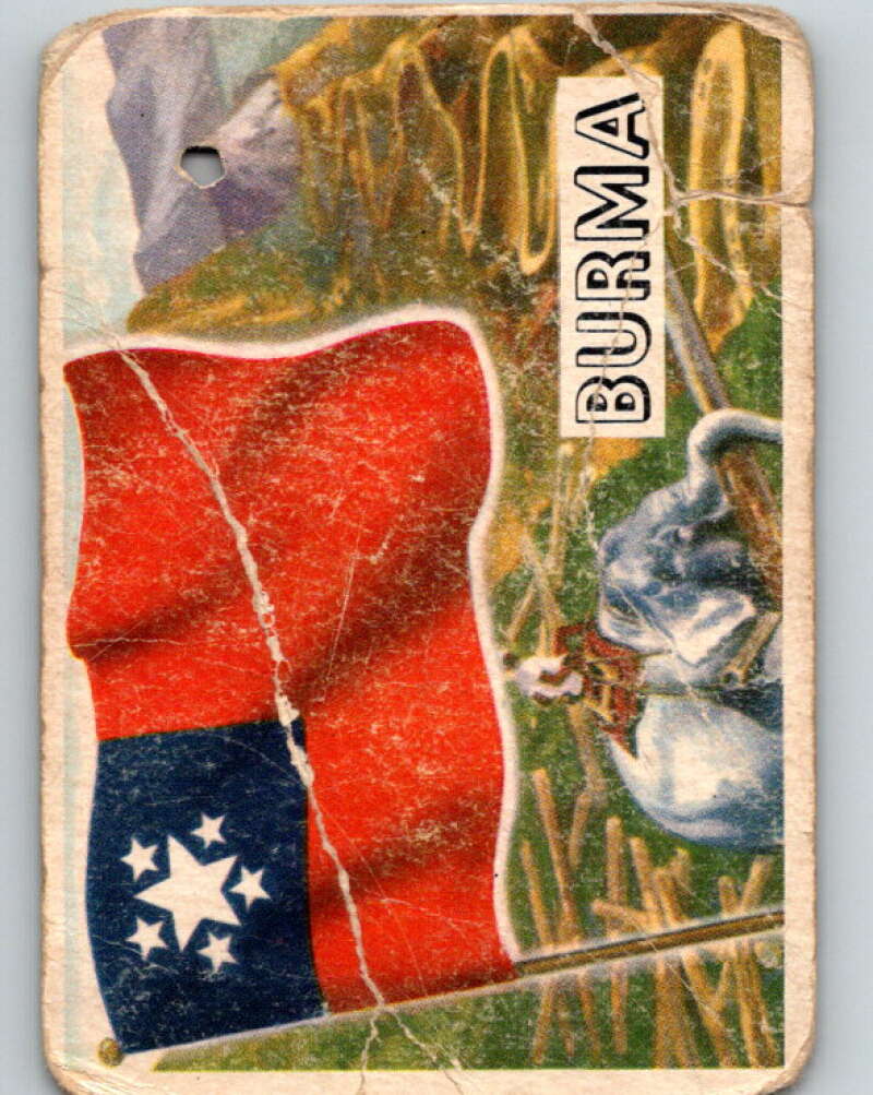 1956 Topps Flags of the World #11 Burma V74733 Image 1