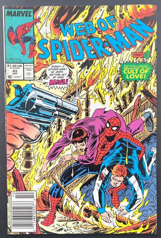 Web of Spider-Man #43 Comic Book Oct. 1988 - Newsstand Edition CB12 Image 1