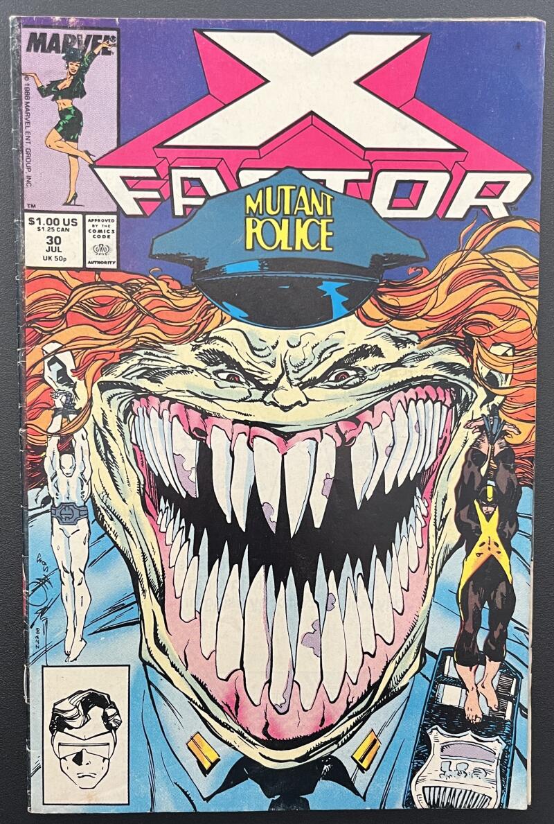 X Factor Mutant Police #30 Marvel Comic Book Jul. 1988 - Direct Edition CB13 Image 1