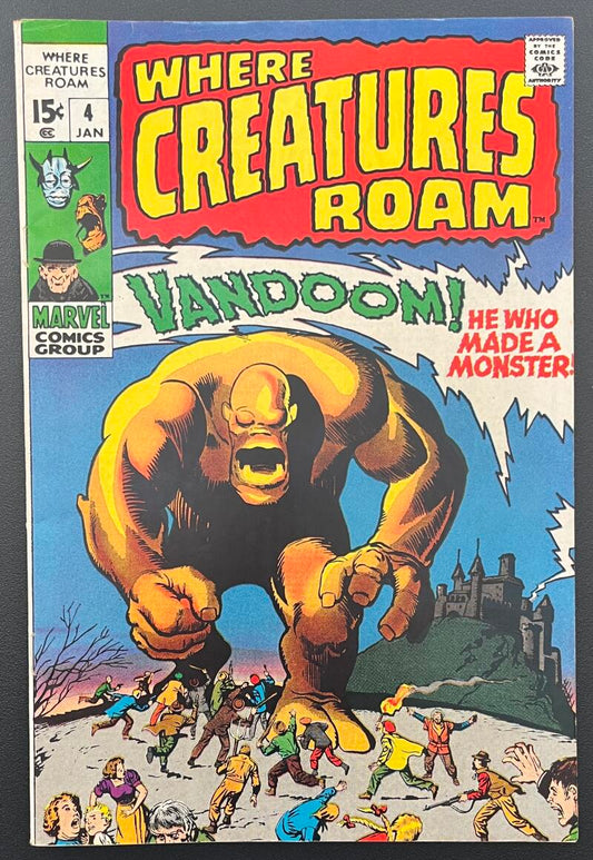 Where Creatures Roam #4 Marvel Comic Book Jan. 1970 - Bronze Age CB19 Image 1