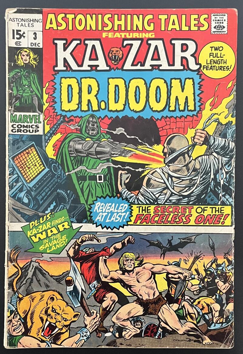 Ka-Zar Dr. Doom #3 Marvel Comic Book Dec. 1970 - Bronze Age CB22 Image 1