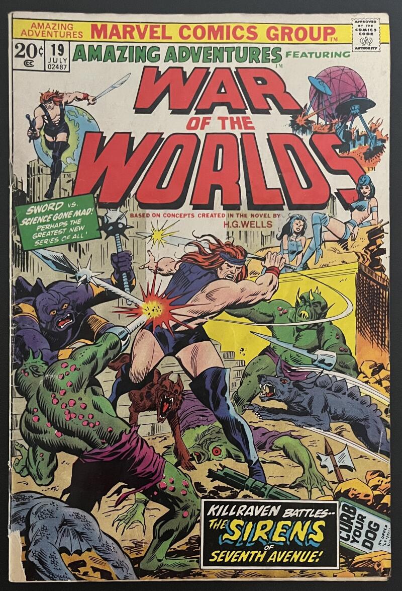Amazing Adv. War of the Worlds #19 Marvel Comic Book Jul. 1973 - Bronze Age CB27 Image 1