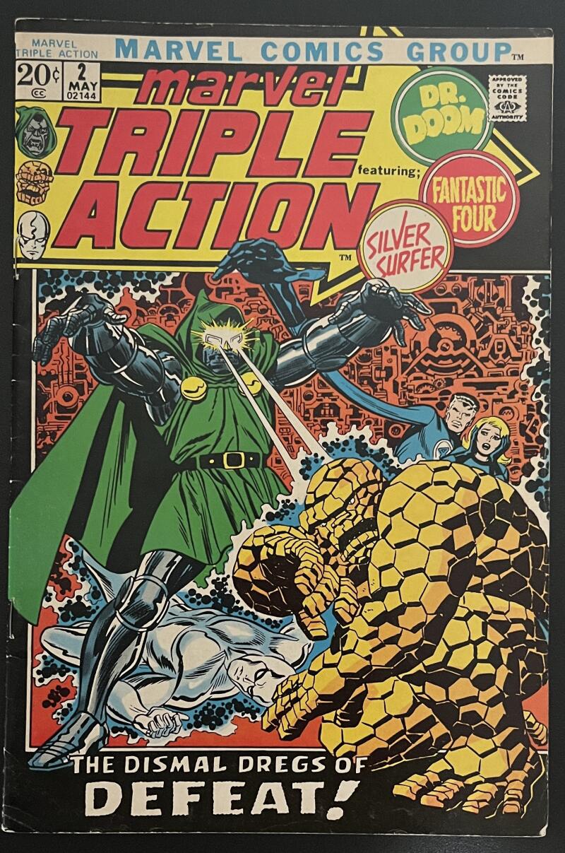 Triple Action Silver Surfer #2 Marvel Comic Book May. 1972 - Bronze Age CB30 Image 1