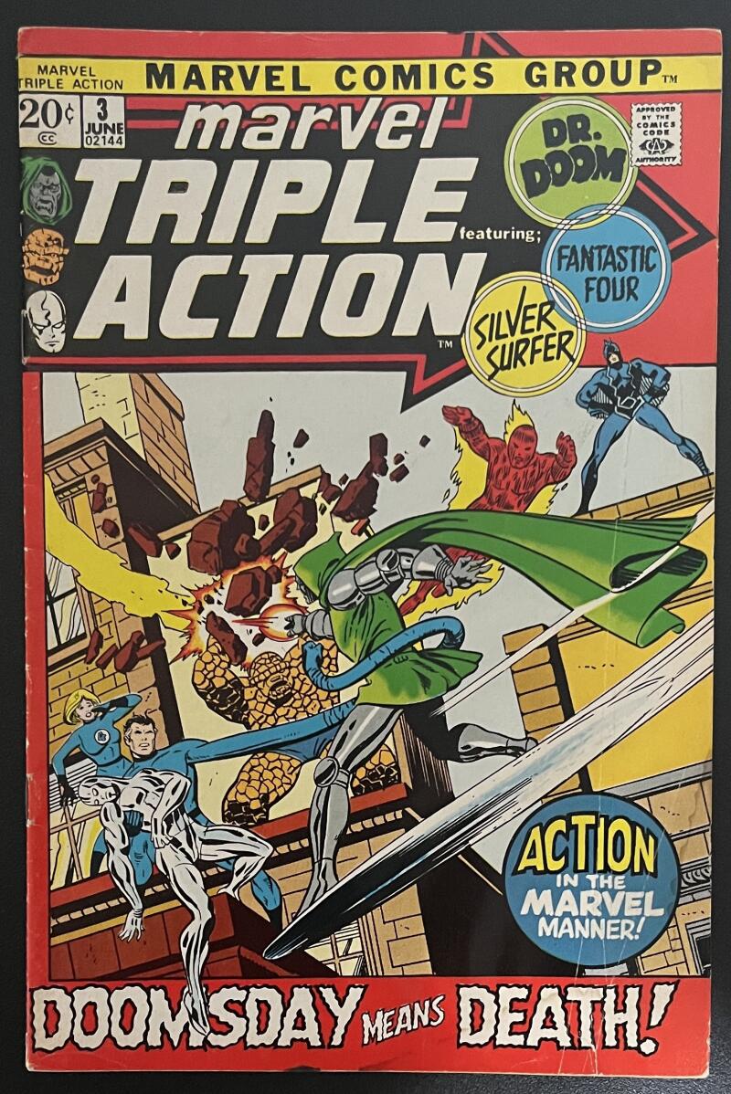 Triple Action Dr. Doom #3 Marvel Comic Book Jun. 1972 - Bronze Age CB31 Image 1