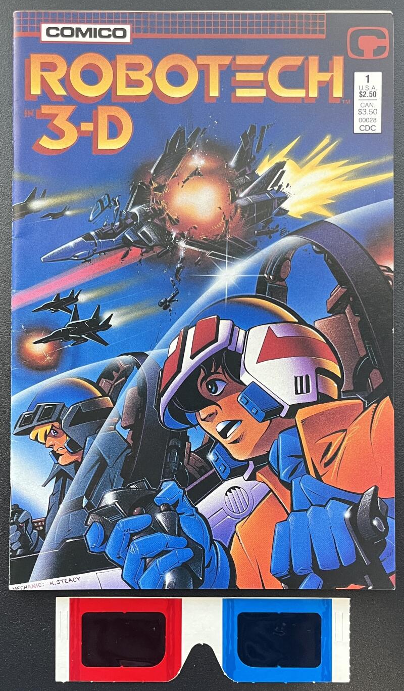 Robotech 3-D with Glasses #1 Comico Comic Book Aug. 1987 - Modern Age CB45 Image 1