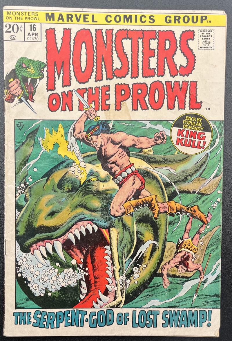Monsters on the Prowl #16 Marvel Comic Book Apr. 1972 - Bronze Age CB66 Image 1