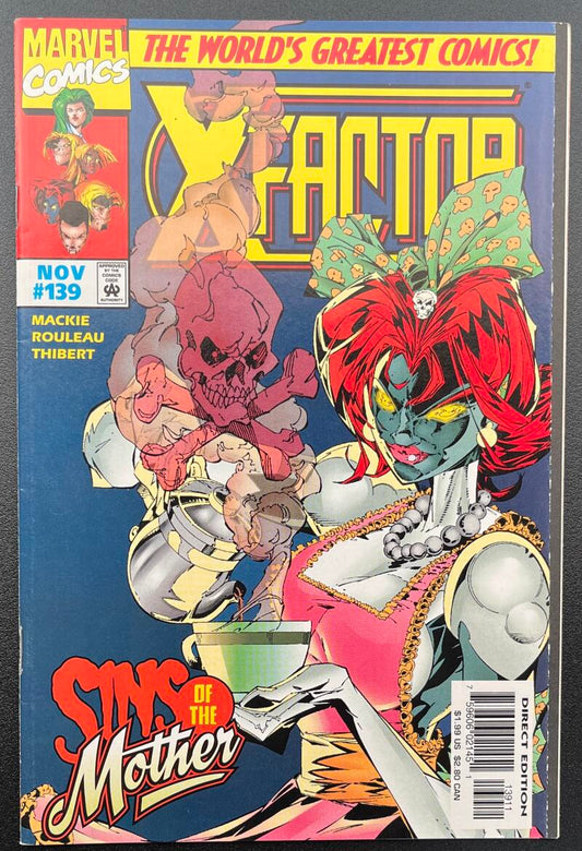 X-Factor Sins of the Mother #139 Marvel Comic Book Nov. 1997 Direct Edition - CB70 Image 1