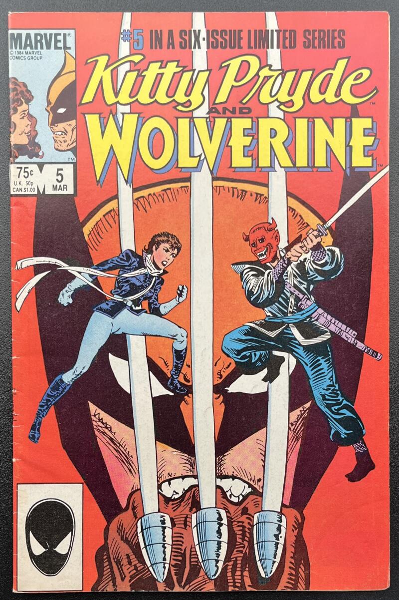 Kitty Pryde and Wolverine #5 Marvel Comic Book Mar. 1985 Direct Edition - CB77 Image 1