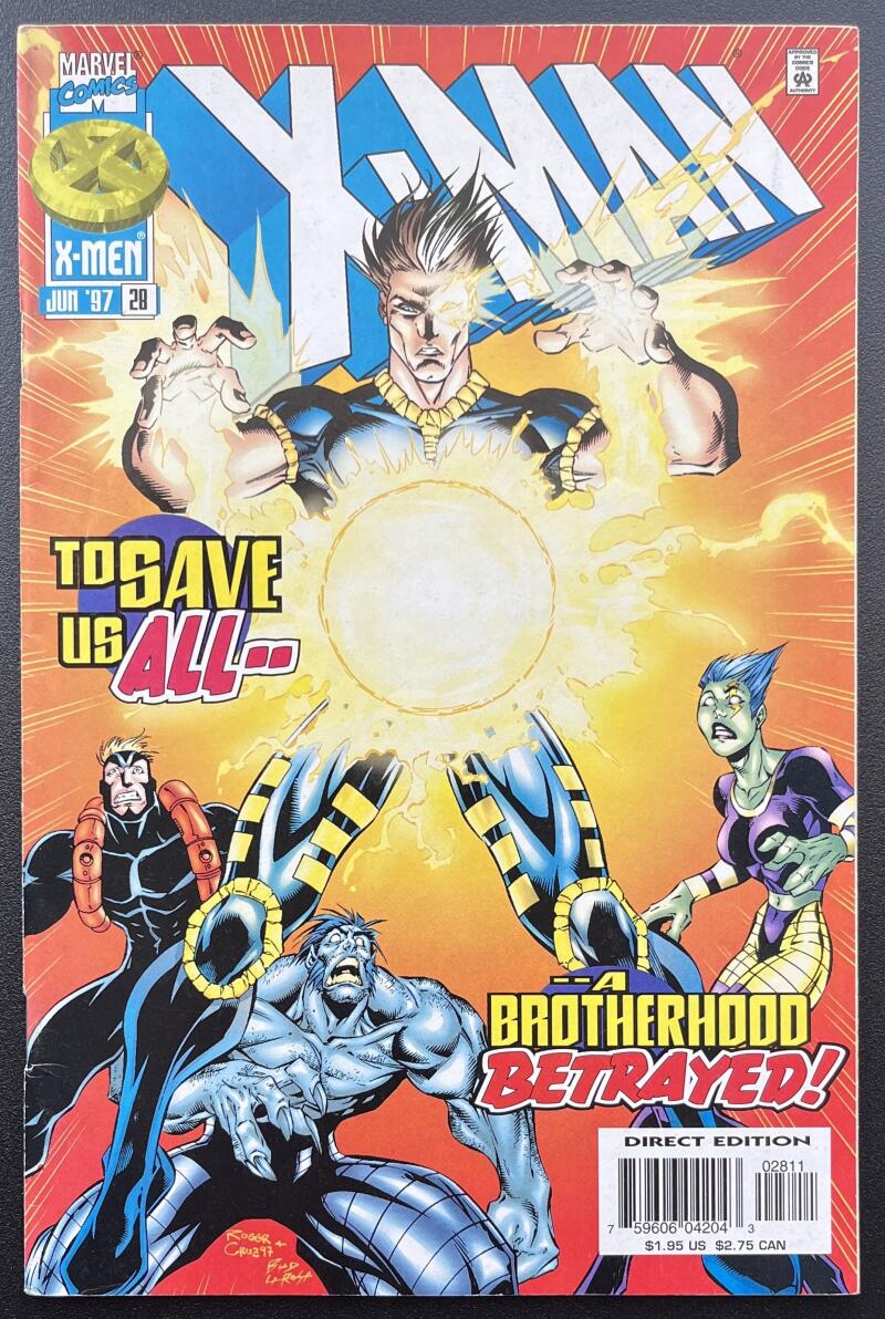 X-Man To Save Us All #28 Marvel Comic Book Jun. 1997 Direct Edition - CB91 Image 1