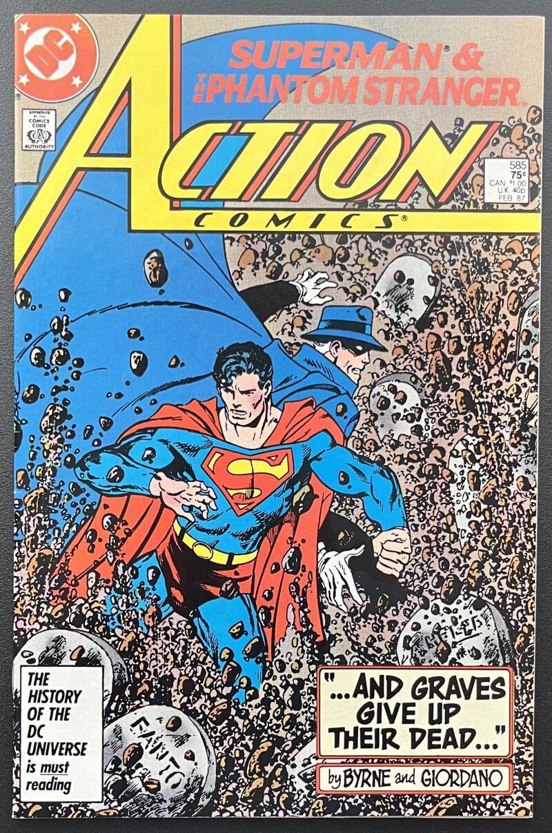 Action Comics Superman/Phantom #585 DC Comic Book Feb. 1987 Direct Edition - CB125 Image 1