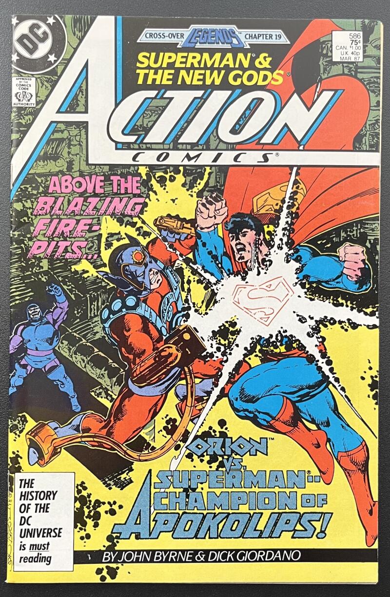 Action Comics Superman/New Gods #586 DC Comic Book Mar. 1987 Direct Edition - CB126 Image 1