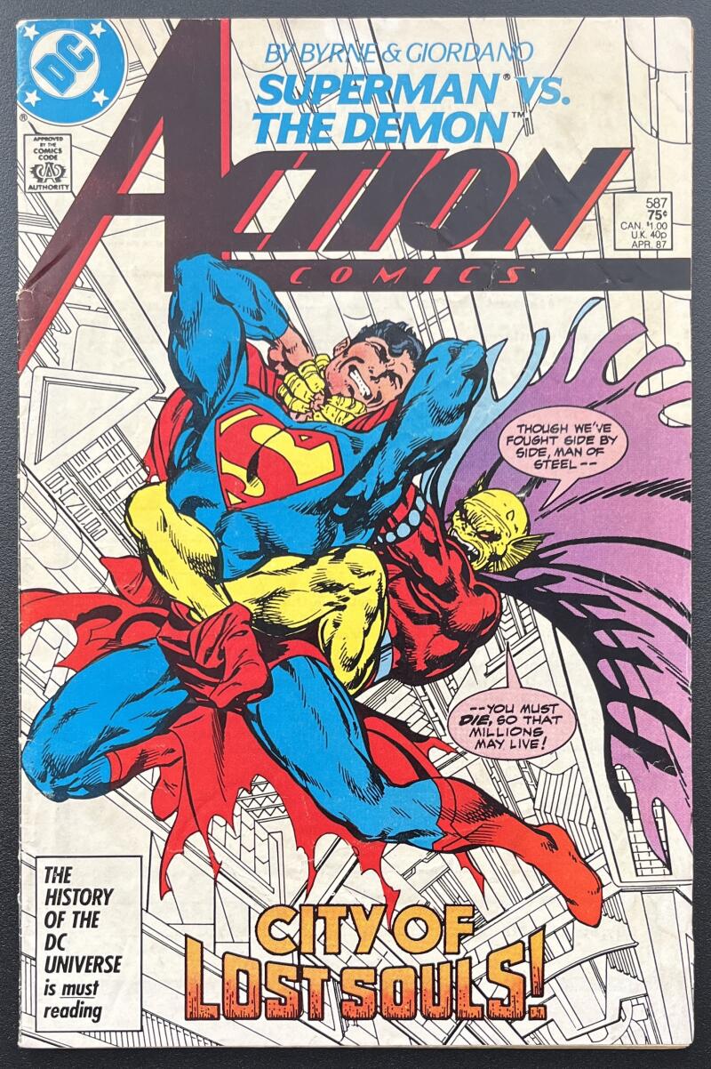 Action Comics Superman/The Demon #587 DC Comic Book Apr. 1987 Direct Edition - CB127 Image 1