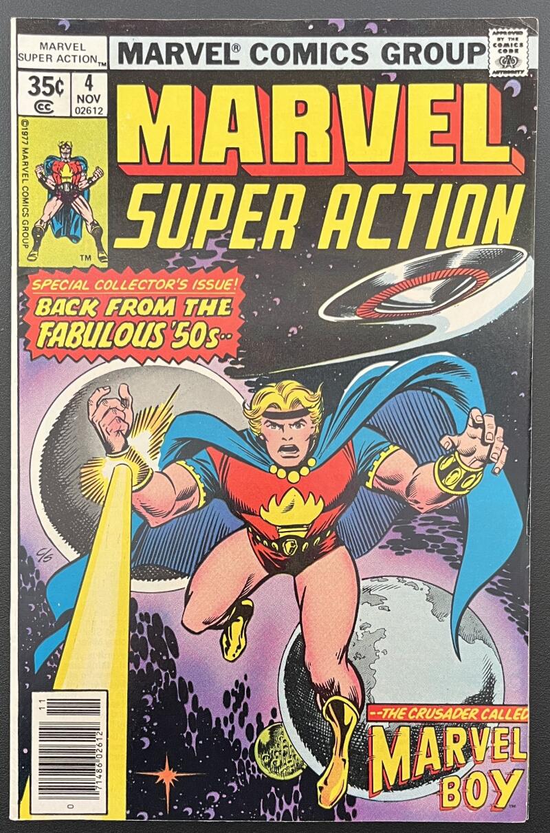 Marvel Super Action Marvel Boy #4 Comic Book Nov. 1977 Golden Age - CB153 Image 1