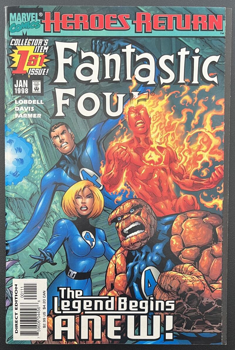 Fantastic Four Legend Begins #1 Marvel Comic Book Jan. 1998 Direct Edition - CB166 Image 1