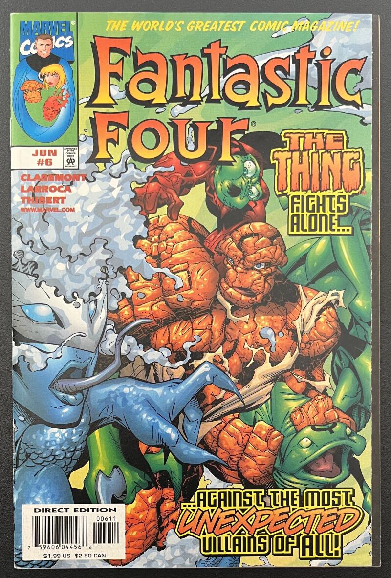 Fantastic Four Unexpected Villains #6 Marvel Comic Book Jun. 1998 Direct - CB172 Image 1