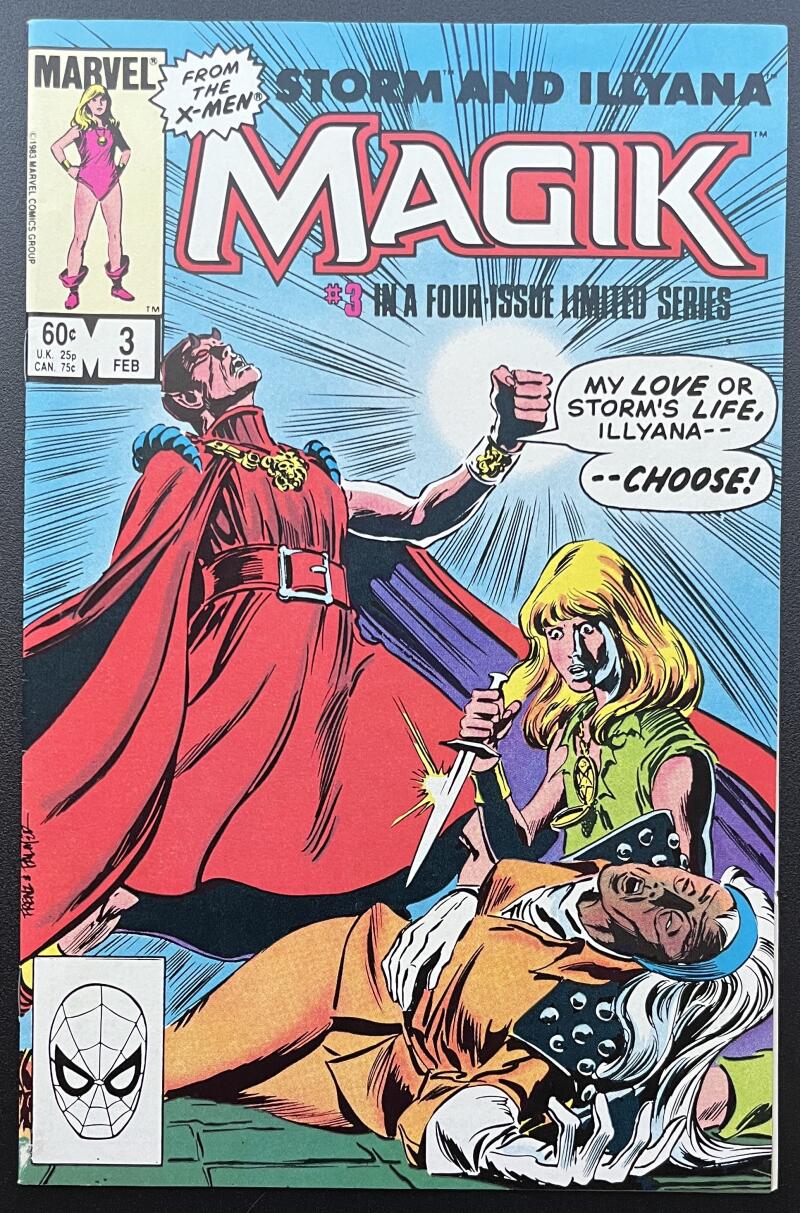Magik Storm & Illyana #3 Marvel Comic Book Feb. 1984 Direct Edition - CB188 Image 1