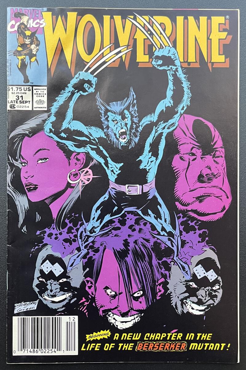 Wolverine #74 Marvel Comic Book Sep. 1990 Newsstand Edition - CB192 Image 1