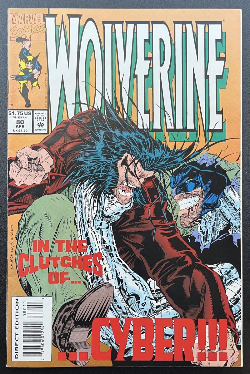 Wolverine #80 Marvel Comic Book Apr. 1994 Direct Edition - CB194 Image 1