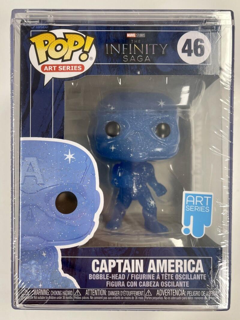 Funko Pop - 46 Art Series - Captain America - Marvel Vinyl Figure with Case Image 1