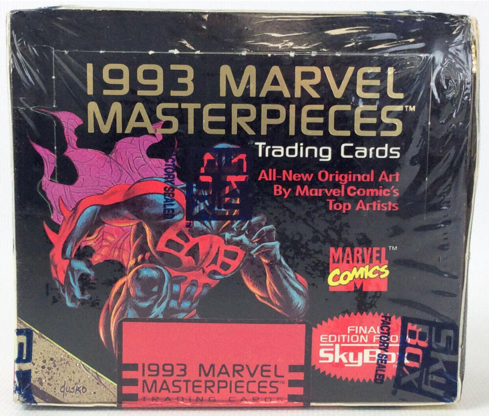 1993 Skybox Marvel Masterpieces Hobby Sealed Box - 36 Sealed Packs Per Box Image 1