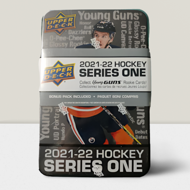 2021-22 Upper Deck Series 1 Hockey Tin Factory Sealed Image 1
