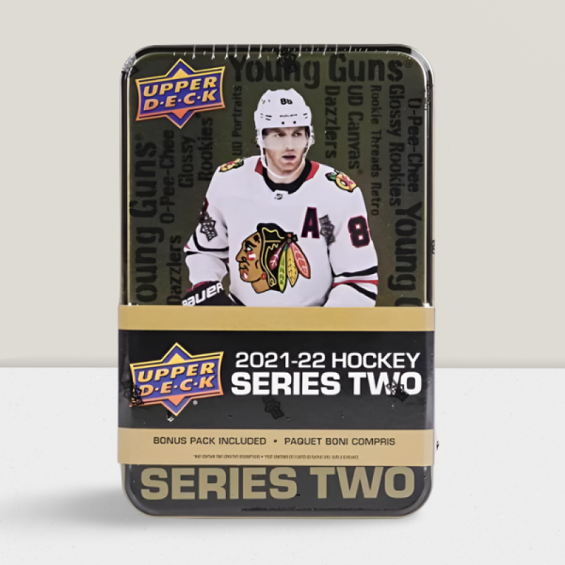 2021-22 Upper Deck Series 2 Hockey Tin Factory Sealed Image 1
