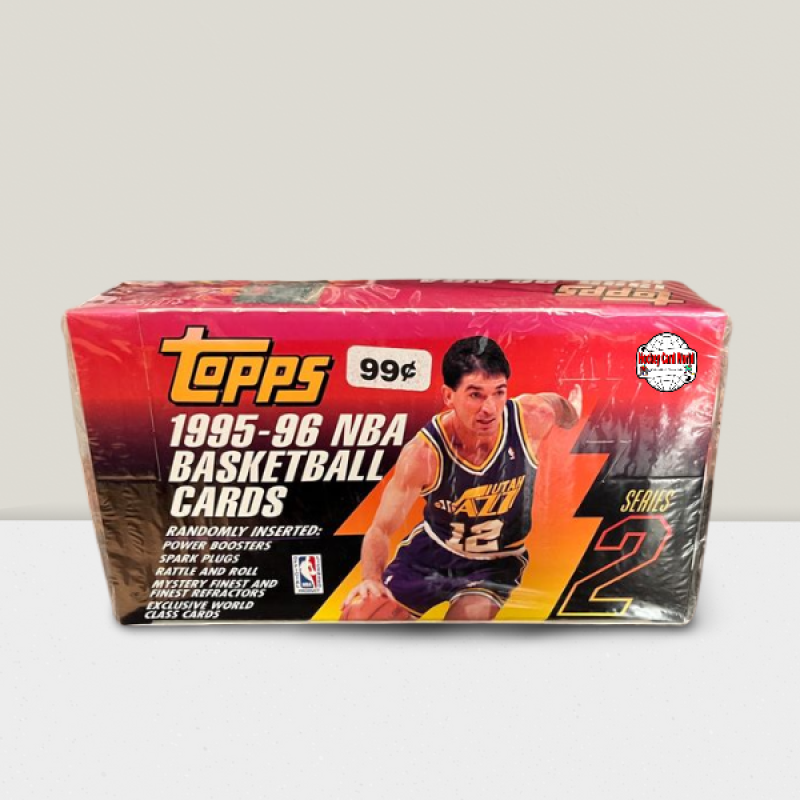 1995-96 Topps Series 2 NBA Basketball Sealed Box - 36 Packs Per Box Image 1