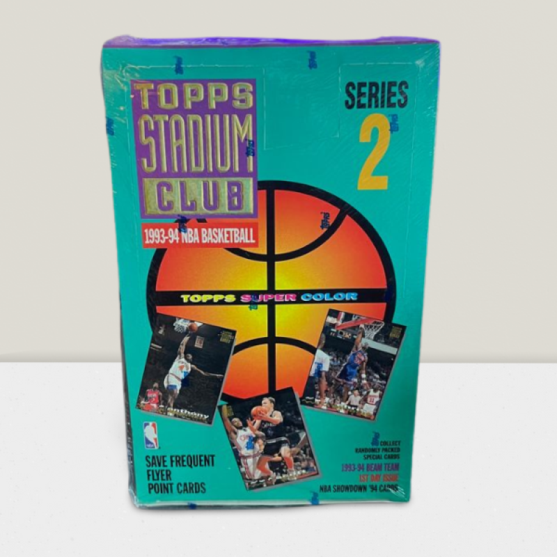 1993-94 Topps Stadium Club Series 2 Basketball Sealed Box - 36 Packs Per Box Image 1