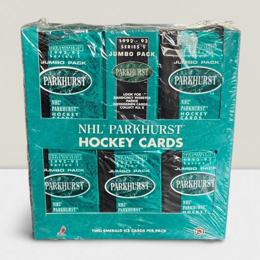 1992-93 Parkhurst Series 1 Jumbo Hockey Box - 25 Packs Per Box Image 1