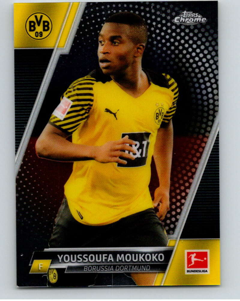 2021-22 Topps Chrome Bundesliga #28 Youssoufa Moukoko Dortmund V75501 Image 1