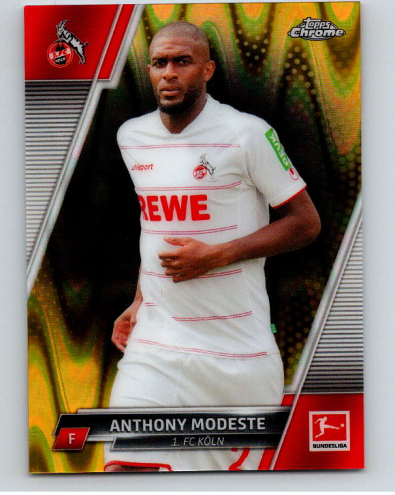 2021-22 Topps Chrome Bundesliga Ref. Gold RayWave #57 Anthony Modeste V75541 Image 1