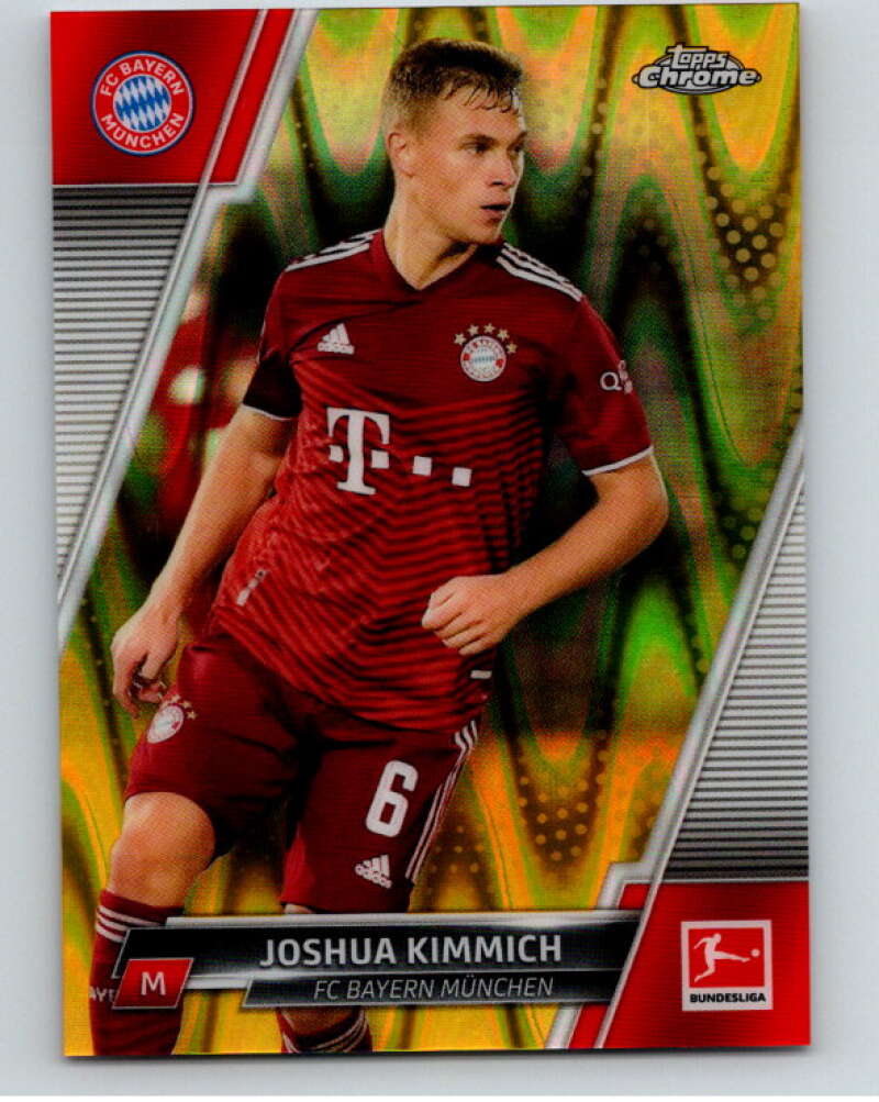 2021-22 Topps Chrome Bundesliga Ref. Gold RayWave #87 Joshua Kimmich V75542 Image 1
