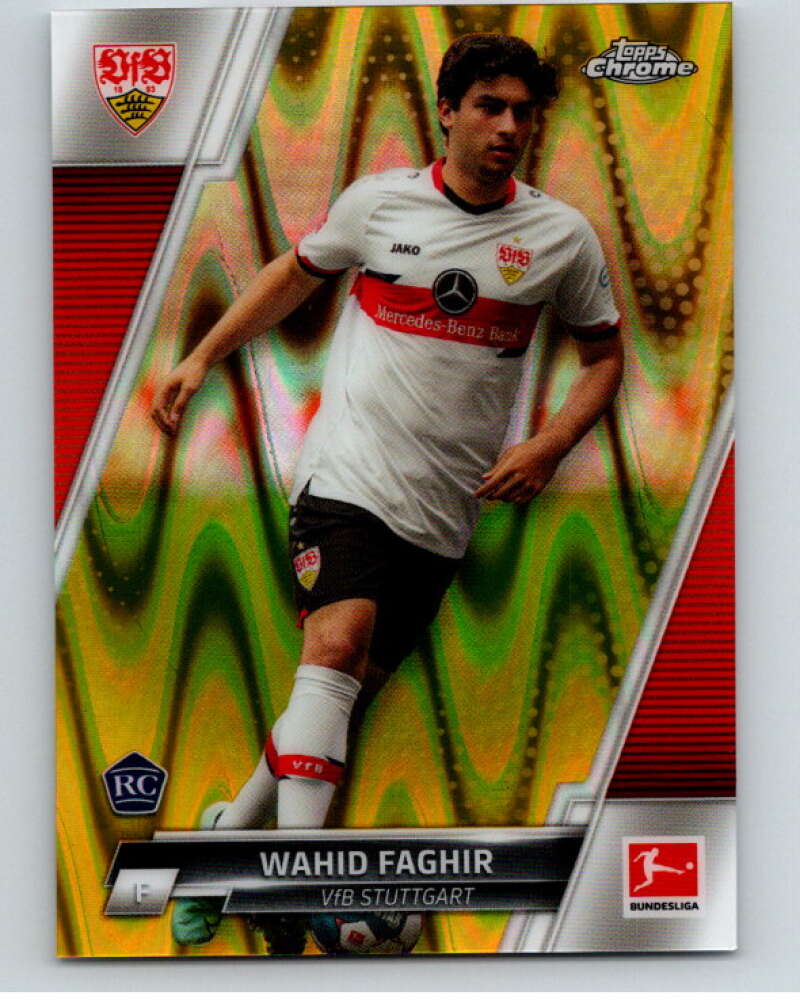2021-22 Topps Chrome Bundesliga Refractor Gold RayWave #93 Wahid Faghir V75543 Image 1