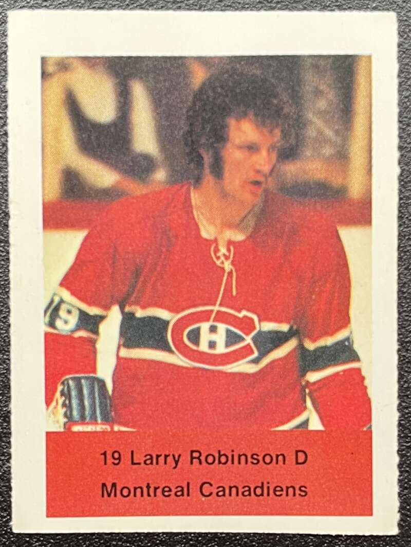 1974-75 Loblaws Hockey Sticker Larry Robinson Canadiens V75553 Image 1